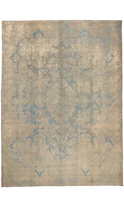 10 x 13 Vintage Turkish Pastel Overdyed Rug 60786