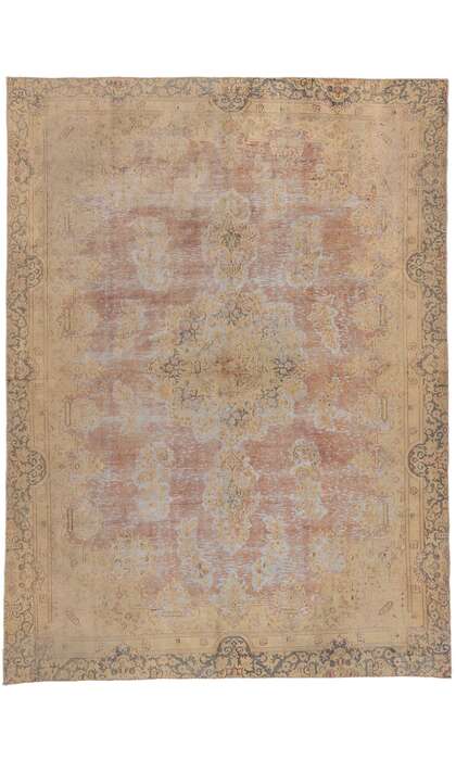 8 x 12 Vintage Turkish Pastel Overdyed Rug 60771