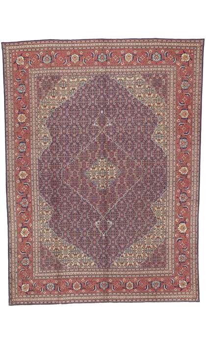 10 x 13 Vintage Persian Tabriz Rug 60713