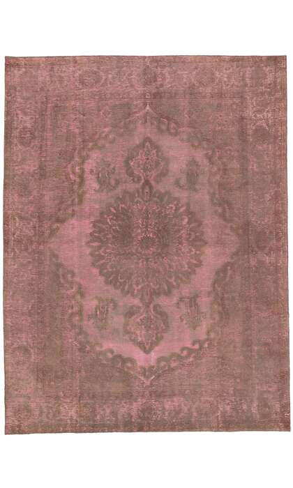 9 x 13 Vintage Turkish Pink Overdyed Rug 60789