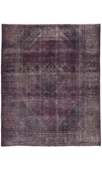 7 x  9 Vintage Turkish Purple Overdyed Rug 60685