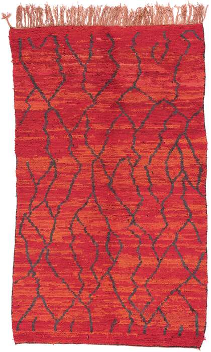 5 x 8 Vintage Red Talsint Moroccan Rug 74822