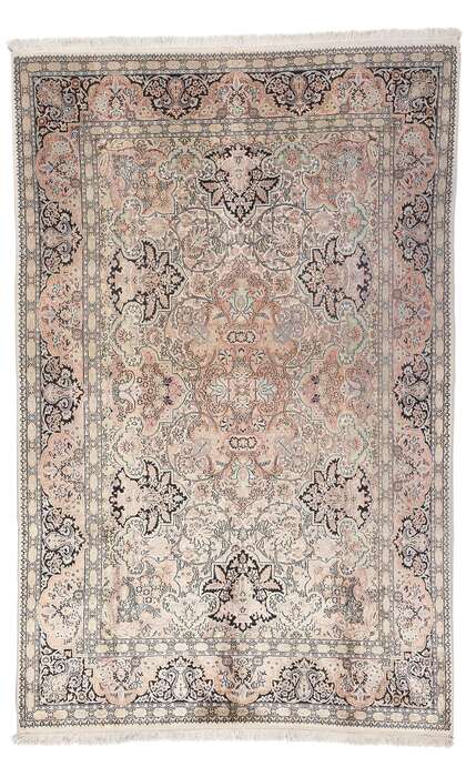 6 x 9 Silky Vintage Indian Kashmir Rug 77533