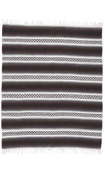 5 x 6 Modern Striped Indian Kilim Rug 78537