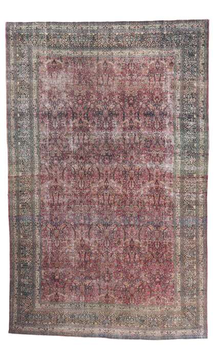 12 x 19 Antique-Worn Persian Khorassan Rug 61022