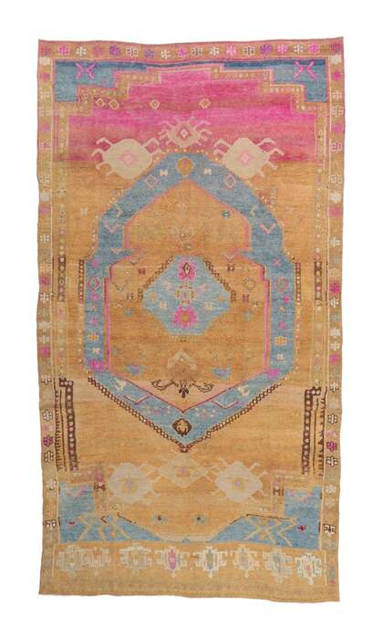 8 x 14 Vintage Turkish Kars Rug 53787