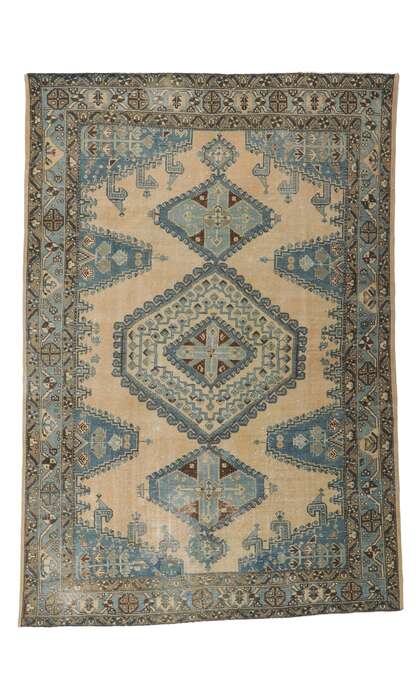 7 x 11 Vintage-Worn Persian Viss Rug 61019