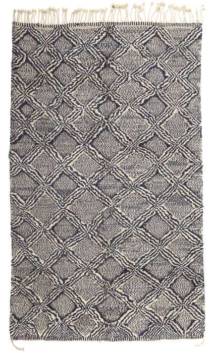 6 x 10 Modern Beni Mrirt High-Low Moroccan Rug 20667