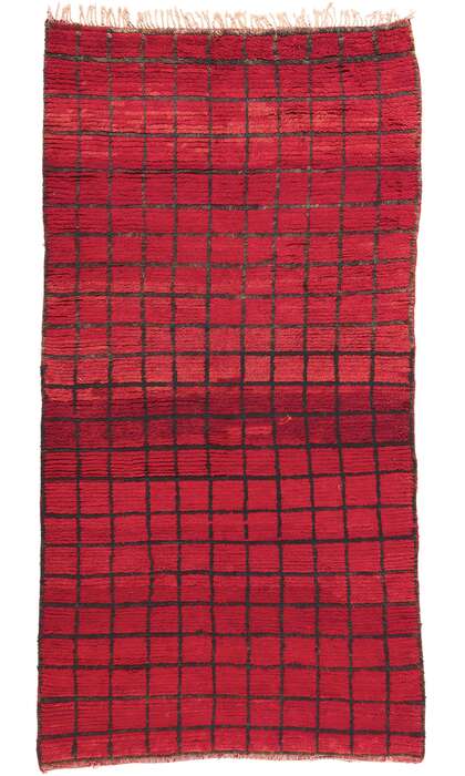 5 x 10 Reversible Red Vintage Moroccan Rug 20532