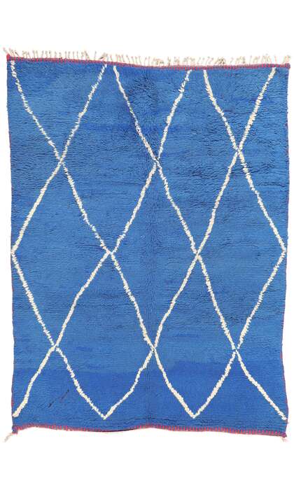 5 x 7 Reversible Blue Vintage Moroccan Rug 20531