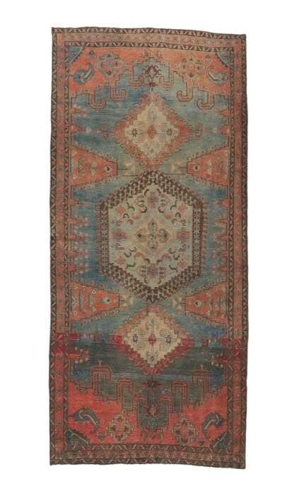 5 x 11 Vintage-Worn Persian Viss Rug 60978