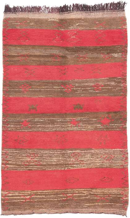 5 x 8 Vintage Striped Moroccan Rug 20396