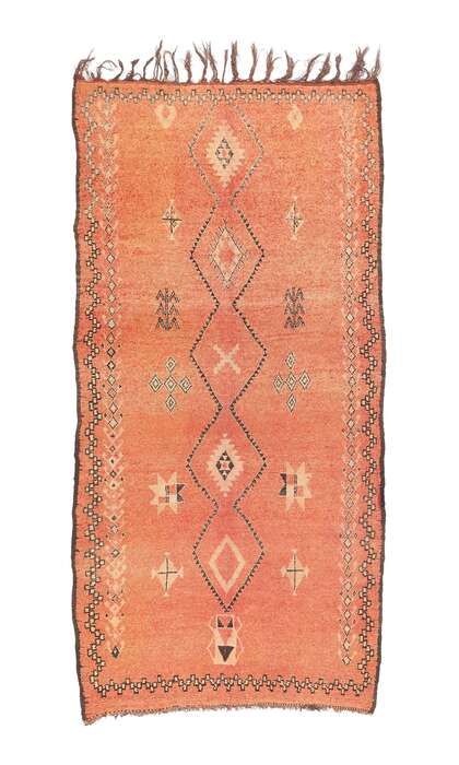 6 x 12 Vintage Orange Taznakht Moroccan Rug 20323