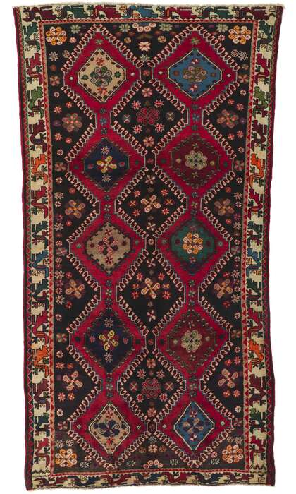 5 x 10 Vintage Persian Shiraz Rug 61038