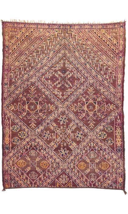 6 x 8 Vintage Purple Beni MGuild Moroccan Rug 20319