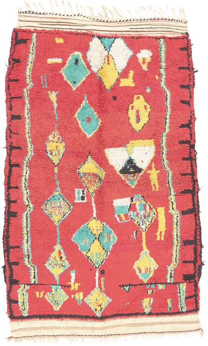 5 x 7 Vintage Red Moroccan Rug 20484