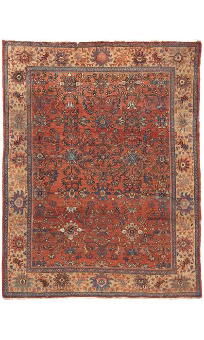 ​8 x 11 Antique Persian Mahal Rug 78677