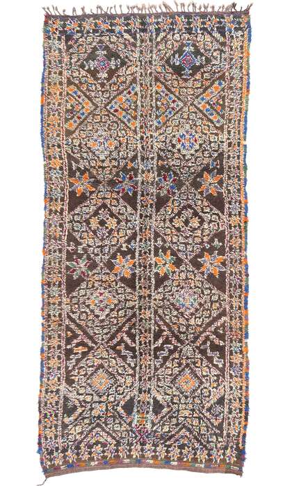 5 x 12 Vintage Brown Beni MGuild Moroccan Rug 20943