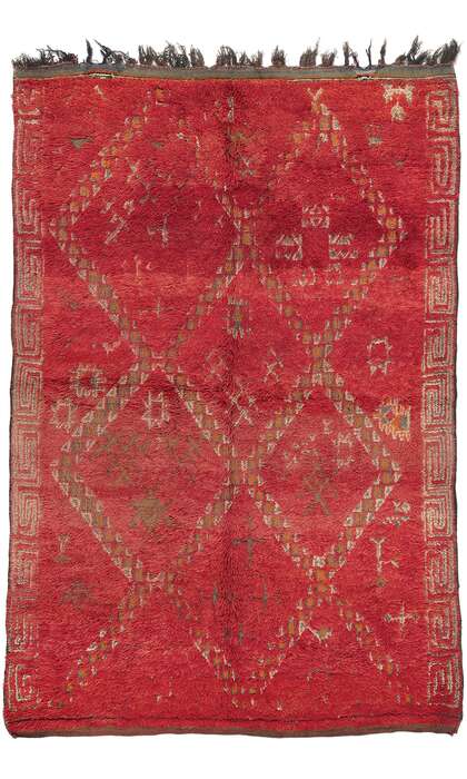 6 x 8 Vintage Red Beni MGuild Moroccan Rug 20153