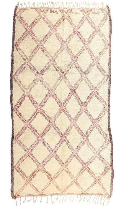 7 x 13 Vintage Beni Ourain Moroccan Rug 74537