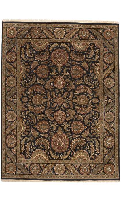 ​9 x 12 Earth-Tone Vintage Indian Rug 78678