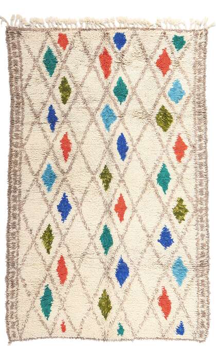 6 x 9 Colorful Moroccan Azilal Rug 21041