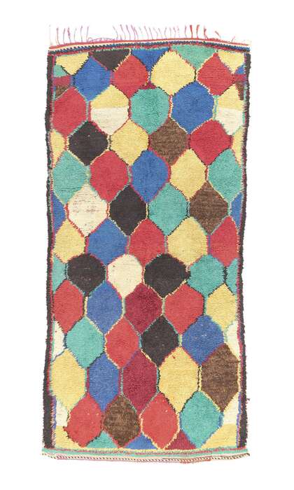 5 x 9 Vintage Boucherouite Moroccan Rag Rug 20371