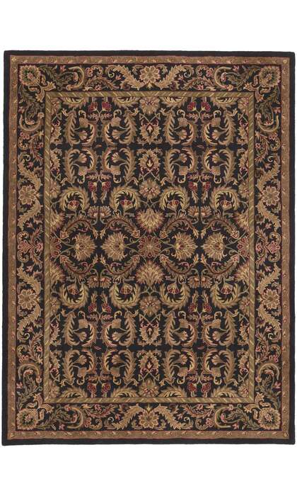 ​9 x 12 Earth-Tone Vintage Indian Rug 78679