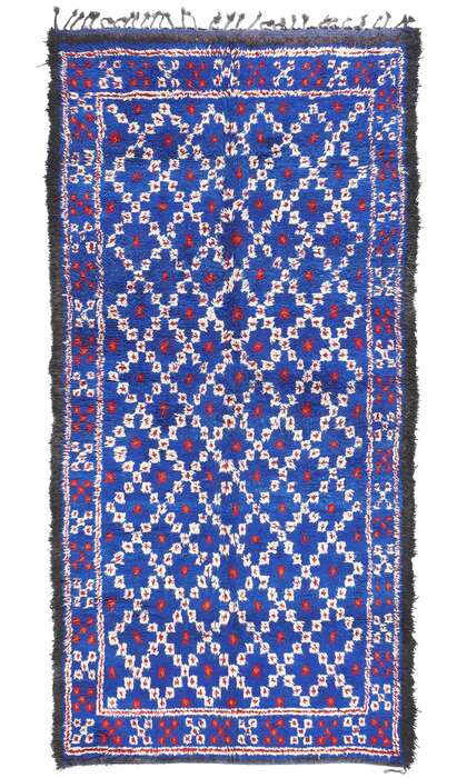 6 x 13 Vintage Blue Beni MGuild Moroccan Rug 20968