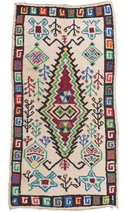 5 x 9 Colorful Vintage Moroccan Azilal Rug 20320