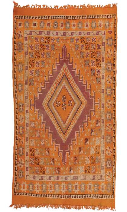 6 x 10 Vintage Orange Taznakht Moroccan Rug 20229