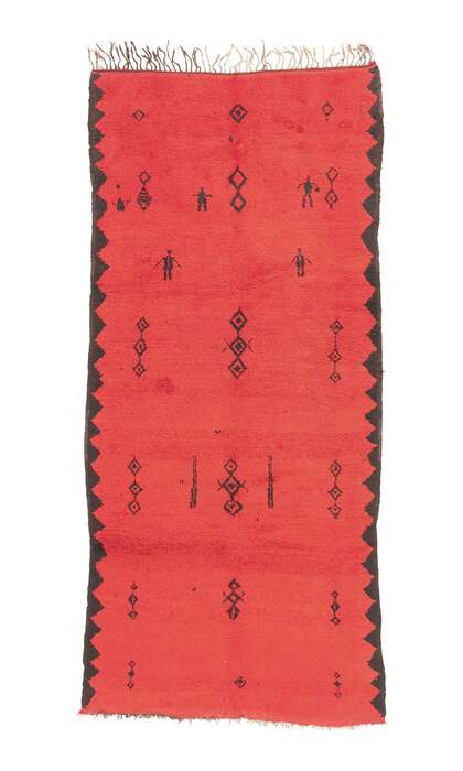 5 x 11 Vintage Red Taznakht Moroccan Rug 20896