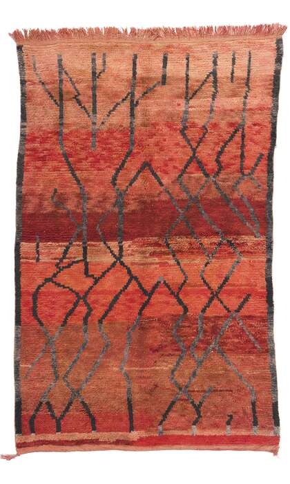 5 x 8 Vintage Red Talsint Moroccan Rug 20274
