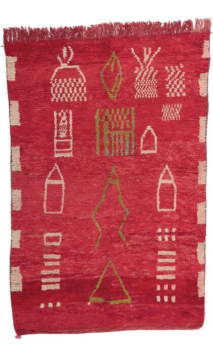 5 x 8 Vintage Red Boujad Moroccan Rug 20265