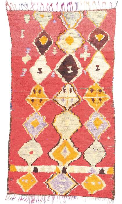 5 x 8 Vintage Red Boujad Moroccan Rug 20386