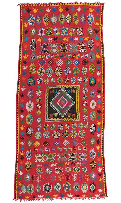 6 x 12 Vintage Red Taznakht Moroccan Rug 20217