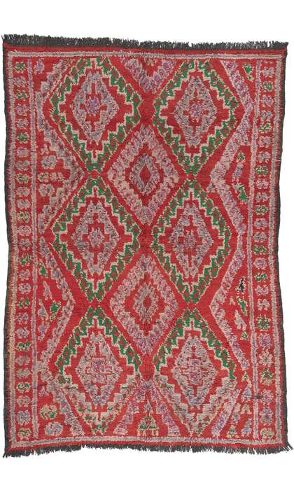 6 x 8 Vintage Red Talsint Moroccan Rug 20208