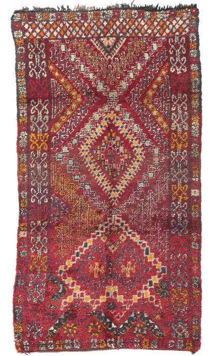 6 x 11 Vintage Red Beni MGuild Moroccan Rug 20977