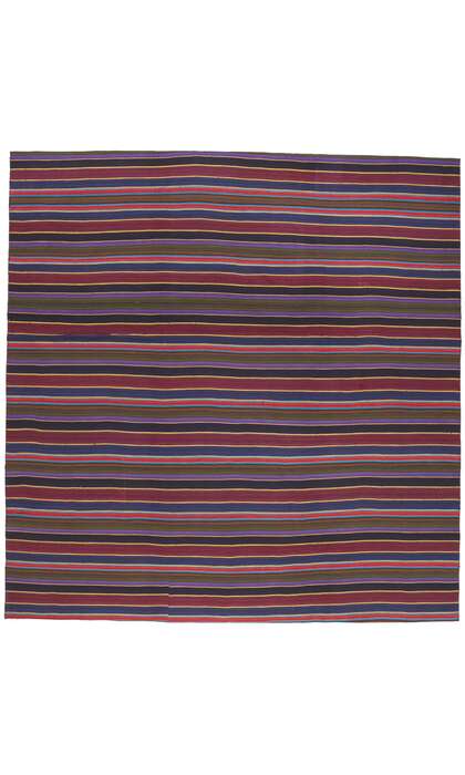 10 x 11 Vintage Turkish Striped Kilim Rug 60803