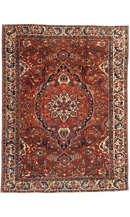 13 x 17 Antique Persian Bakhtiari Rug 76757