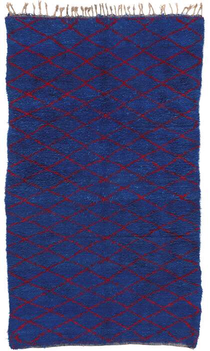 6 x 10 Vintage Blue Beni MGuild Moroccan Rug 20934