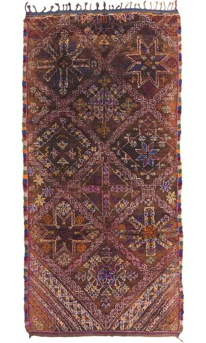 6 x 12 Vintage Brown Beni MGuild Moroccan Rug 20730