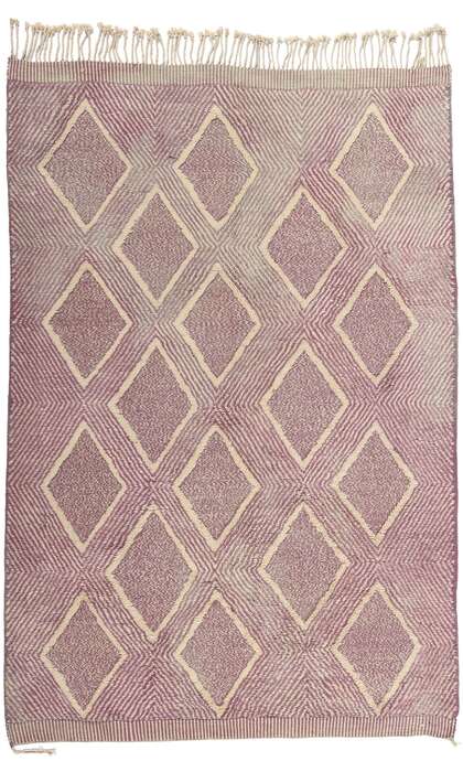 7 x 10 Modern Luxe Beni Mrirt High-Low Moroccan Rug 21045