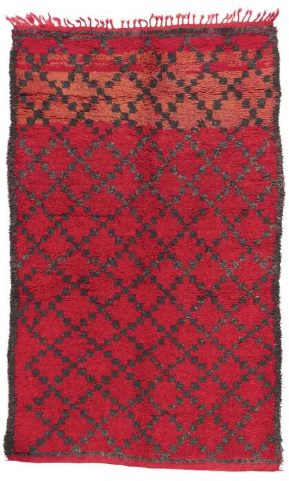 6 x 9 Vintage Red Beni MGuild Moroccan Rug 20975