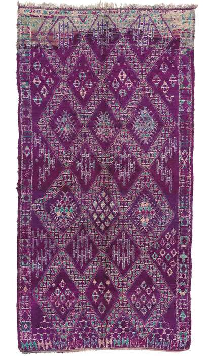 6 x 11 Vintage Purple Beni MGuild Moroccan Rug 20683