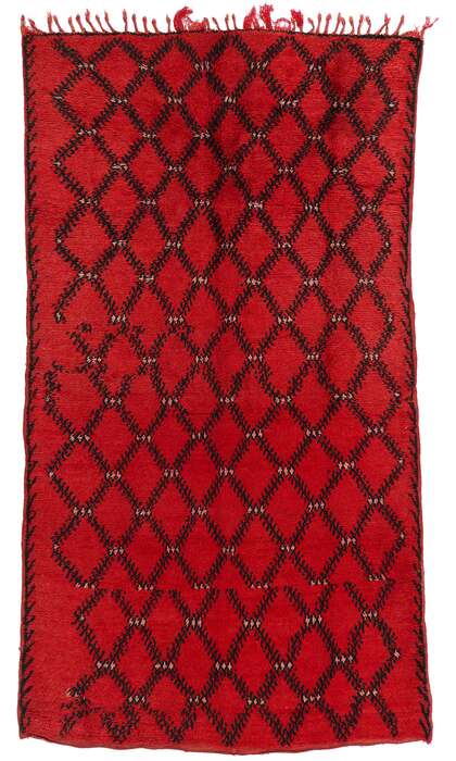 ​6 x 10 Vintage Red Beni Mrirt Moroccan Rug 21731