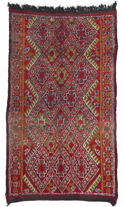 6 x 11 Vintage Red Beni MGuild Moroccan Rug 20940