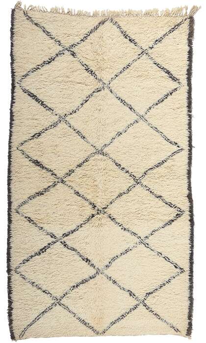 6 x 10 Vintage Moroccan Beni Ourain Rug 20655