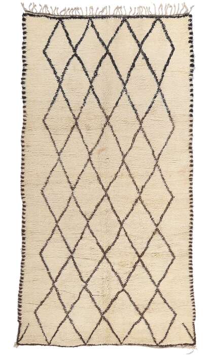 6 x 11 Vintage Moroccan Beni Ourain Rug 21356