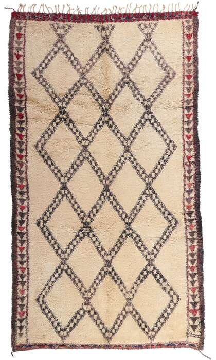 6 x 11 Vintage Moroccan Beni Ourain Rug 20771